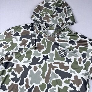 Tumbleweed Texstyles Performance Hoodie XL Camo Made In USA UPF Fishing Gorp